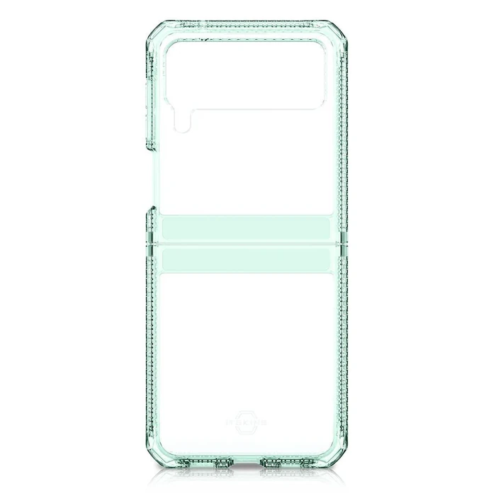 Itskins Hybrid Clear Phone Case for Galaxy Z Flip3 5G - Light Green/Transparent by Itskins - Image 3