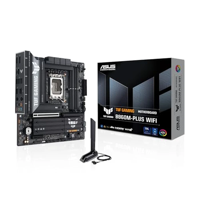 ASUS TUF Gaming B860M-PLUS WiFi B860 LGA 1851 mATX Motherboard, Intel(R) Core(TM) Ultra Series 2 Ready, AI PC, 12+1+2+1 80A Stages, DDR5,PCIe 5.0, 3X M.2, Wi-Fi 7, 2.5G LAN, HDMI(TM), USB 20Gbps Type-C(R) by ASUS - Used - Very Good condition - US$136.50