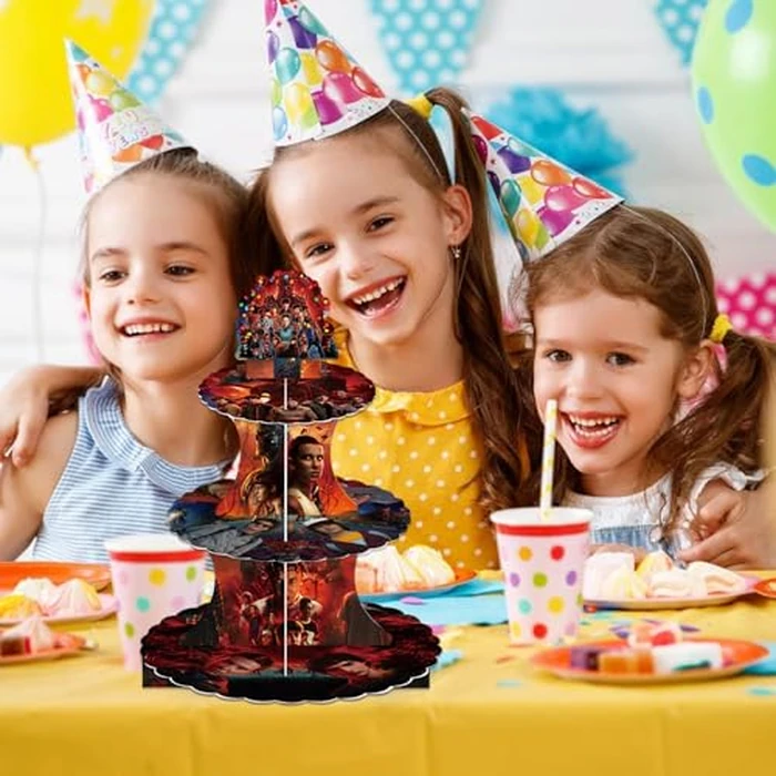 H.ebony Stranger 5 TV Party Supplies Decorations, Movie Theme Cupcake Stand, 12 Inch Cardboard Cupcake Tray for Birthday, Wedding, Party Decoration by H.ebony - Image 2