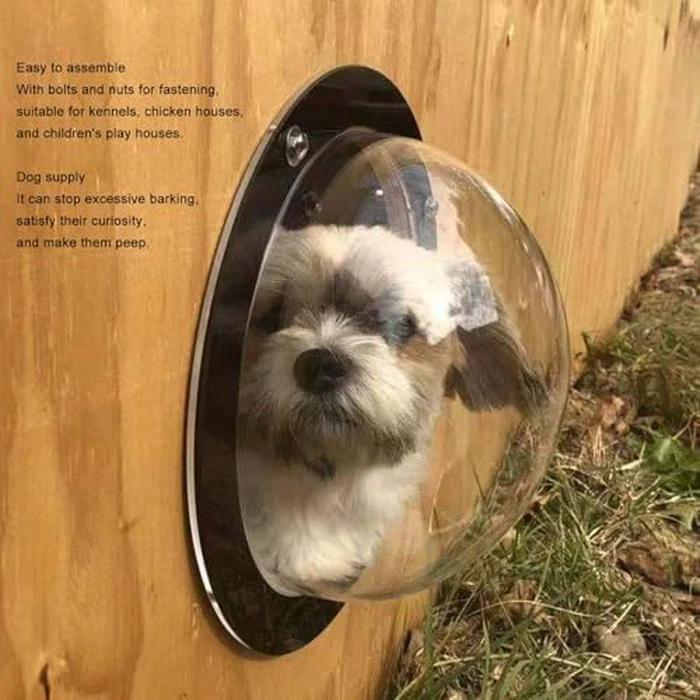 Dog Fence Window, Dome Pet Peek Window, Acrylic Dog Dome for Backyard Fence, Dog/cat/Horse, Pet Accessories by AUNMAS - Image 4