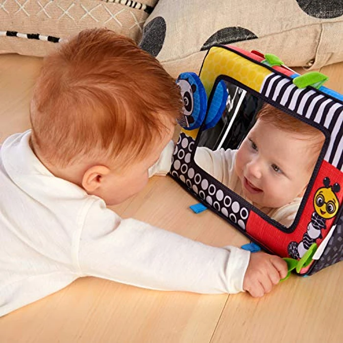 Baby Einstein Flip for Art High Contrast Floor Activity Mirror with Take Along Cards, Newborn+ by Baby Einstein - Image 2