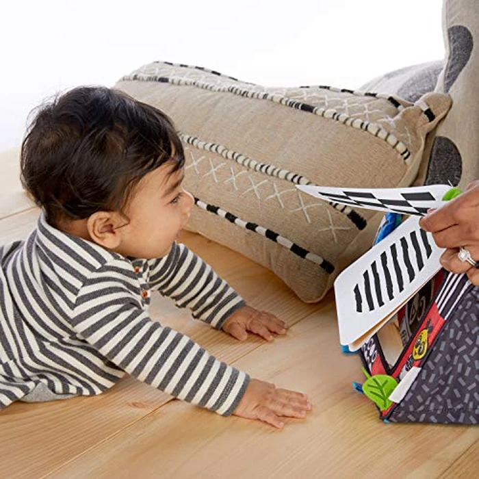 Baby Einstein Flip for Art High Contrast Floor Activity Mirror with Take Along Cards, Newborn+ by Baby Einstein - Image 3