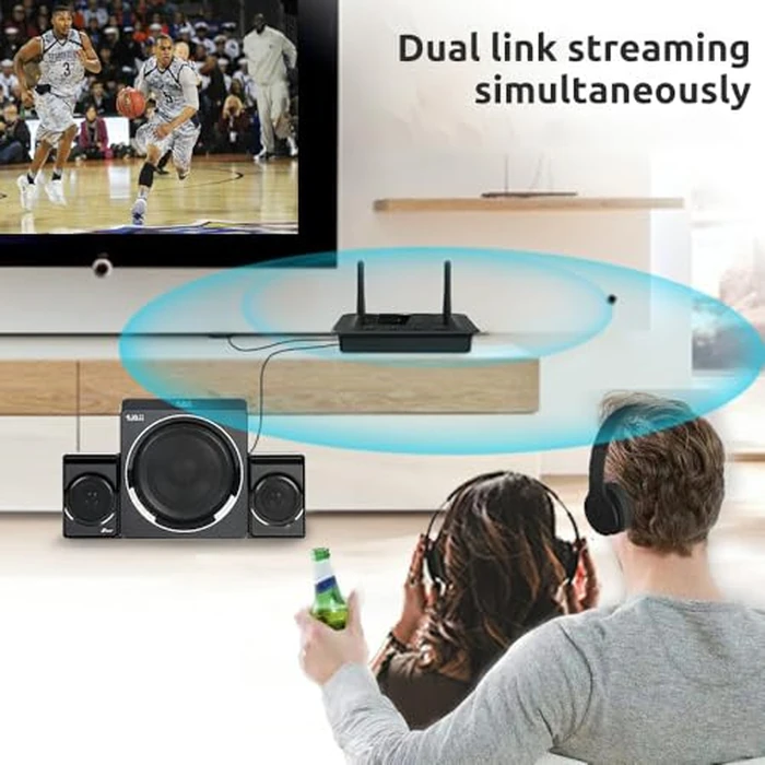 1Mii B03 Long Range Bluetooth 5.3 Transmitter Receiver for TV Home Stereo BT Headphones, aptX Adaptive & LL & HD Bluetooth Audio Adapter, Splitter for Wired & Wireless, Optical RCA AUX 3.5mm Ports by 1Mii - Image 3