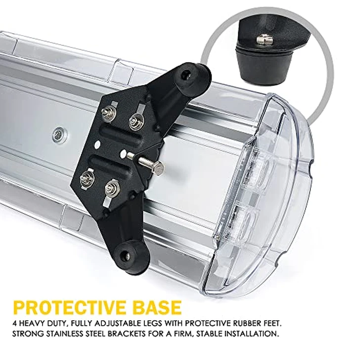 Xprite 48 Inch LED Rooftop Emergency Strobe Lights Bar w/ Adjustable Mounting Brackets, Warning Flashing Lightbar for Security POV Rescue Tow Trucks Firefighter Ambulance First Responder - White Red by Xprite - Image 5