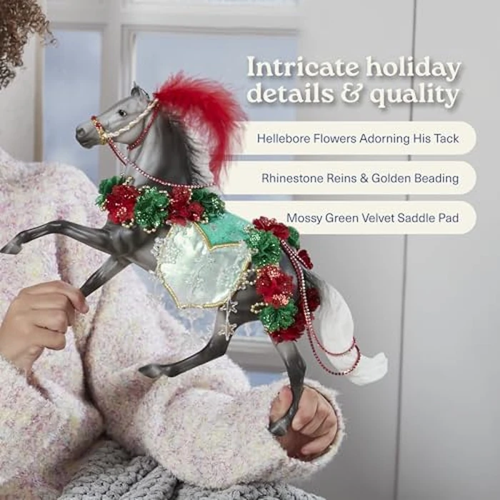 Breyer Horses 2025 Holiday Collection | Christmas in Bloom - Holiday Horse | Model # B-HP-10222 by Breyer - Image 6