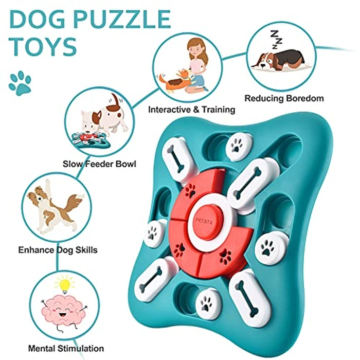 PETSTA Dog Puzzle Toys, Treat Dispensing Dog Enrichment Toys for IQ Training and Brain Stimulation, Interactive Mentally Stimulating Toys as Gifts for Puppies, Cats, Dogs by PETSTA - Image 5