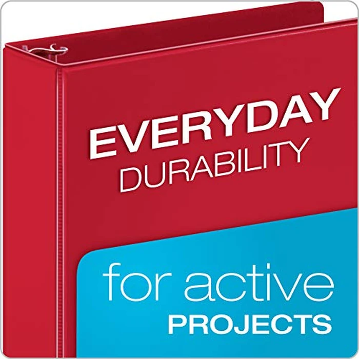 Cardinal 3 Ring Binders, Binders for School and Office, Durable 2 Inch Binder with Round Rings, Holds 475-Sheets, ClearVue Covers, Non-Stick, PVC-Free, Assorted Colors, 4 Pack (29311) by Cardinal - Image 2