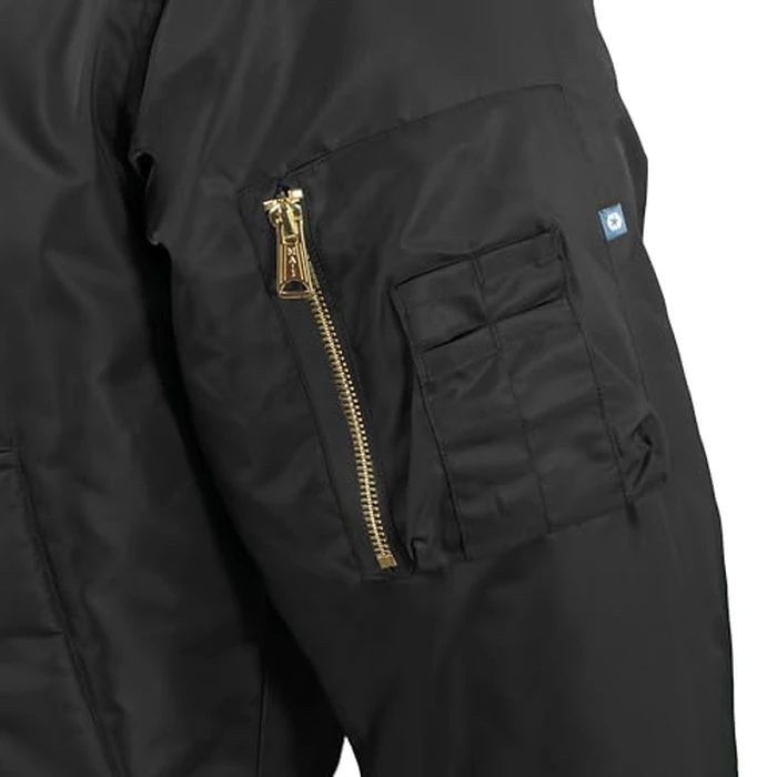 Propper Men's Standard MA-1 Flight Jacket, Reversible Quilted, Black by Propper - Image 2