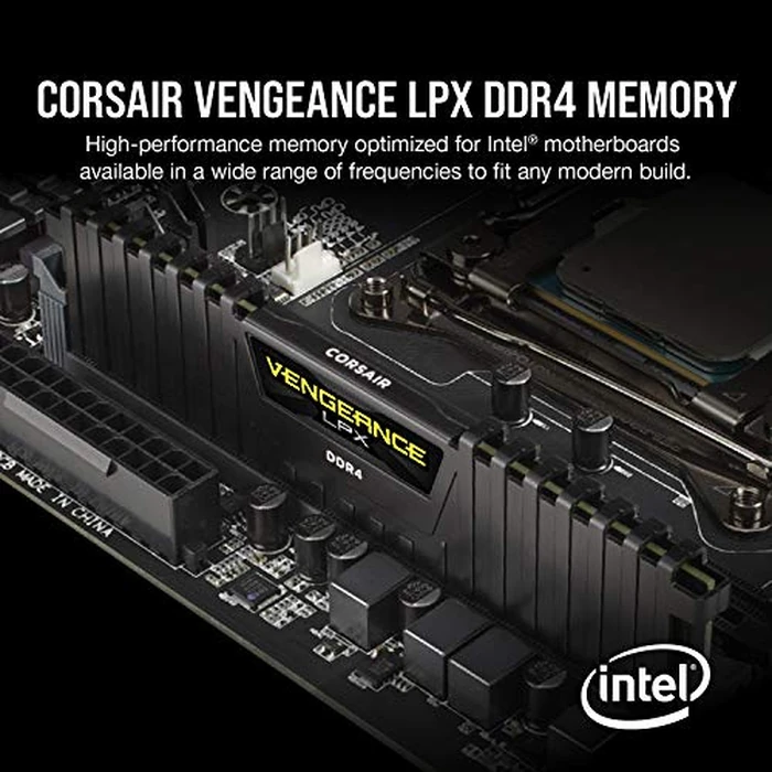 CORSAIR Vengeance LPX DDR4 RAM 32GB (2x16GB) Up to 3200MHz CL16-20-20-38 1.35V Intel XMP AMD EXPO Computer Memory - Black (CMK32GX4M2E3200C16) by Corsair - Image 2