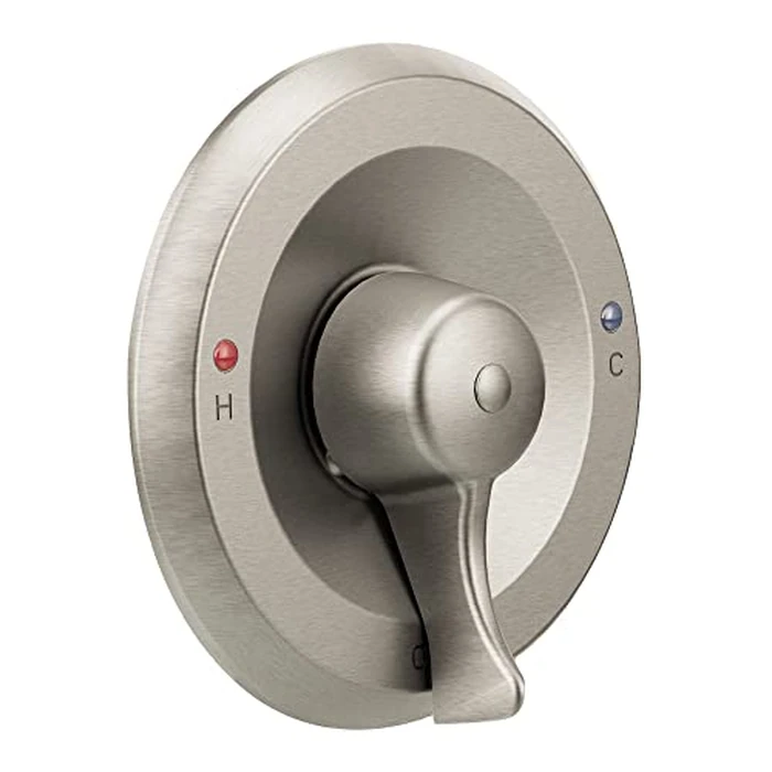 Moen M-Dura Posi-Temp Shower Trim Kit, Commercial 7-Inch Classic Shower Valve Control Trim Kit, Valve Required (Sold Separately), Brushed Nickel, T8370CBN by Moen - Used - Acceptable condition - US$39.46