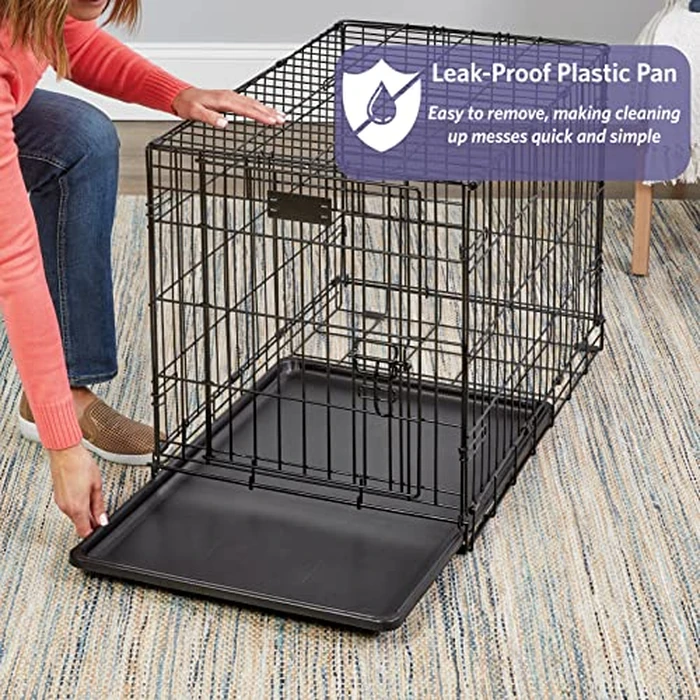 MidWest Homes for Pets 24-Inch iCrate for Small Breeds, 12-20 lbs, Single Door Folding Dog Crate with Divider Panel, Leak-Proof Tray & Secure Latch, Portable, Durable & Easy to Assemble by MidWest Homes for Pets - Image 5