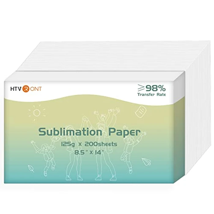 HTVRONT Sublimation Paper 8.5x14 Inch - 200 Sheets Transfer Paper Compatible with Inkjet Printer, Heat Transfer Paper for Tumblers, Mugs, T-shirts and Other Sublimation Blanks by HTVRONT - Image 1