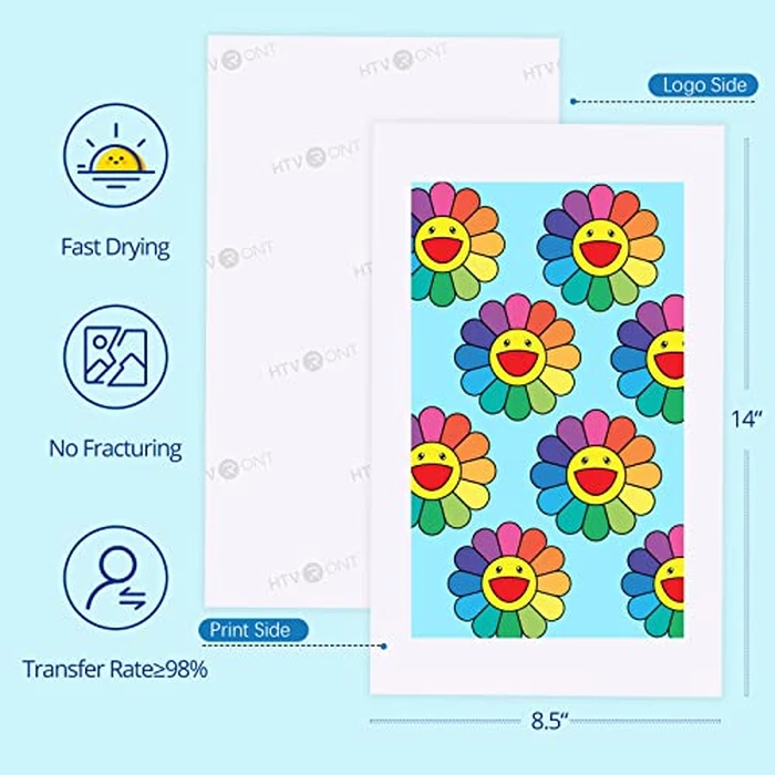 HTVRONT Sublimation Paper 8.5x14 Inch - 200 Sheets Transfer Paper Compatible with Inkjet Printer, Heat Transfer Paper for Tumblers, Mugs, T-shirts and Other Sublimation Blanks by HTVRONT - Image 3