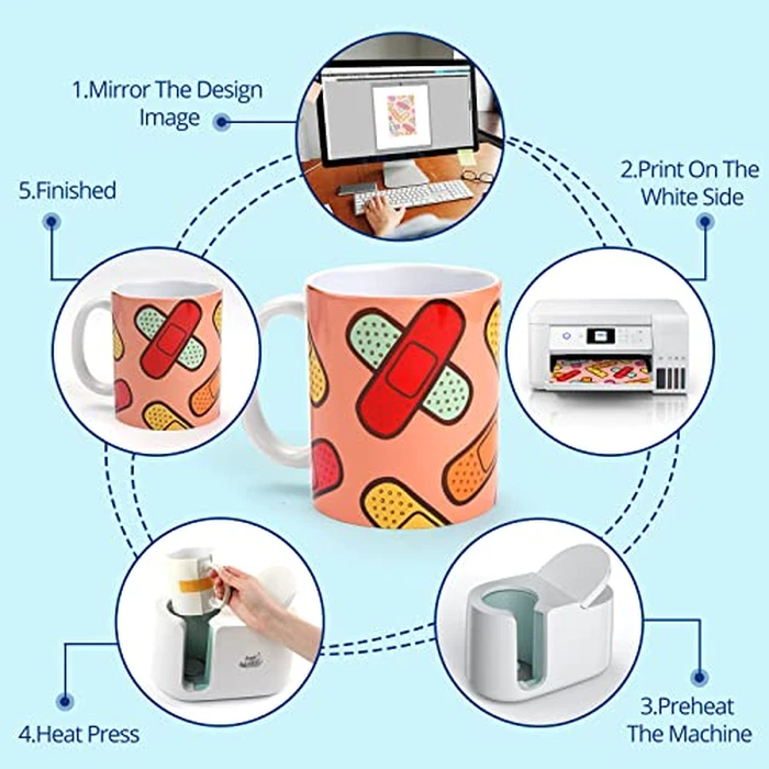 HTVRONT Sublimation Paper 8.5x14 Inch - 200 Sheets Transfer Paper Compatible with Inkjet Printer, Heat Transfer Paper for Tumblers, Mugs, T-shirts and Other Sublimation Blanks by HTVRONT - Image 4