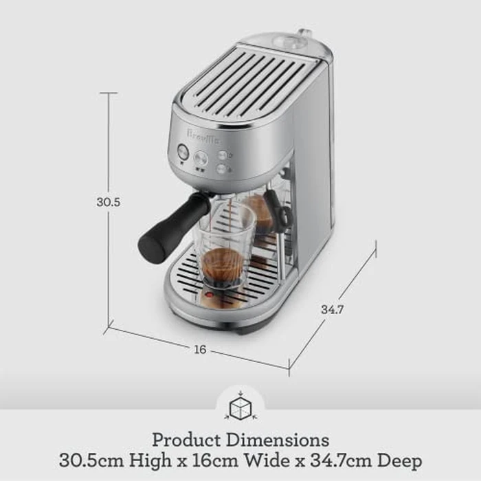Breville the Bambino Espresso Machine with Auto Milk Frother, Espresso Maker with Seconds Heat Up, Cappuccino & Latte Machine for Home, BES450BSS, Brushed Stainless Steel by Breville - Image 6
