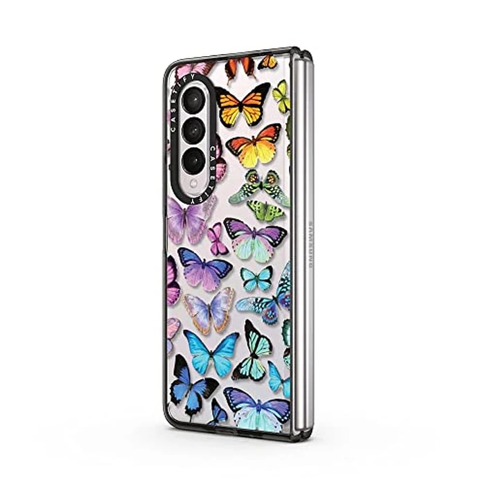 CASETiFY Impact Case for Galaxy Z Fold 3 - Butterfly Rainbow - Clear Black by CASETiFY - Image 2