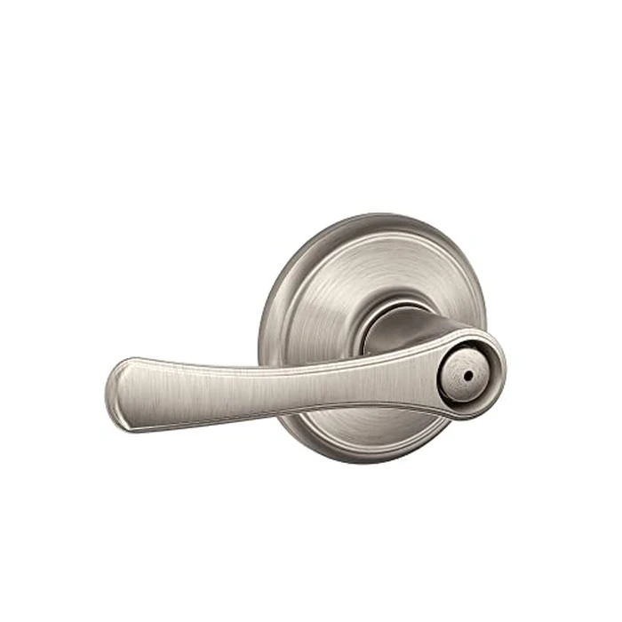 Schlage F40 VLA 619 16-080 10-027 134 N N SL Avila Bed and Bath Lever, Satin Nickel by SCHLAGE - Used - Like New condition - CA$9.06