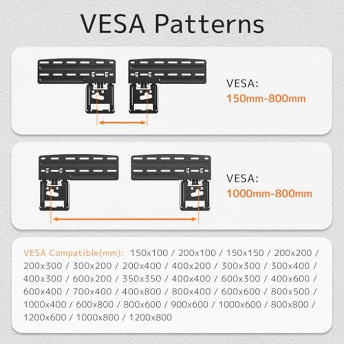 Ultra Slim TV Mount Slim Fit Wall Mount for 43 to 85 inch 2021 Samsung Neo QLED, Q SeriesTVs, Crystal UHD TVs, The Frame TV (excluding Q80A, AU7000), Hold up to 132 lbs, Max VESA 1200x800 by PUTORSEN - Image 6