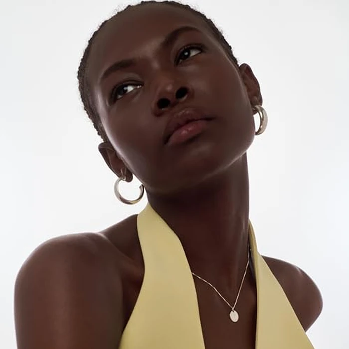 OAK & LUNA - Sterling Silver A-Z Initial Disc Necklace - Letter Pendant on Box Chain, Elegant & Gift‑Ready (Letter Z, Sterling Silver, 18" Box Chain) by OAK & LUNA - Image 6