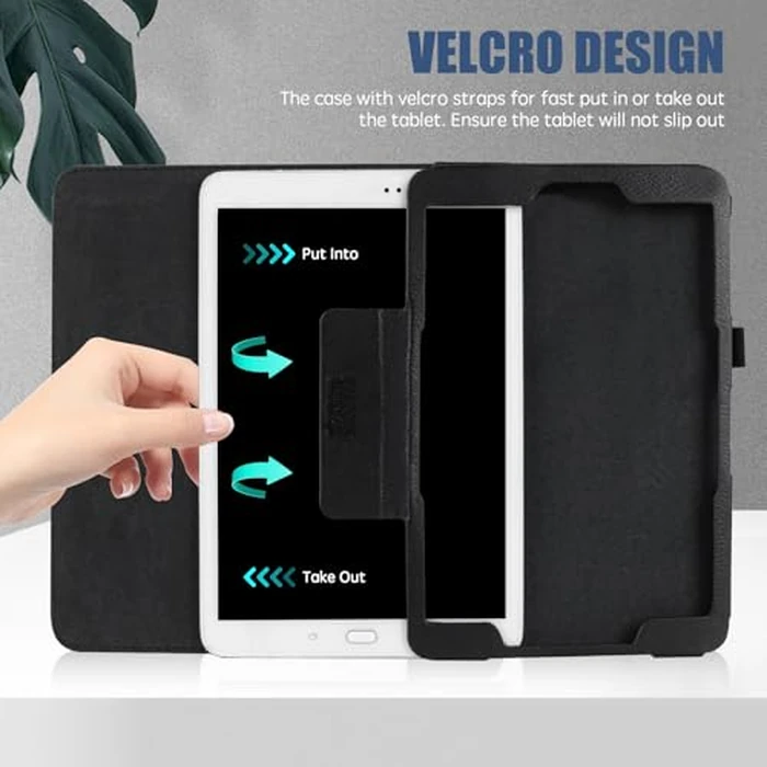 Slim Leather Case for Samsung Galaxy Tab S5e 10.5 Inch 2019 (SM-T720 T725 T727), Multi-Angle Stand Full-Protective Tablet Cover Book Case with Stylus Pen,Screen Film (Black) by MEIYOUQI - Image 3