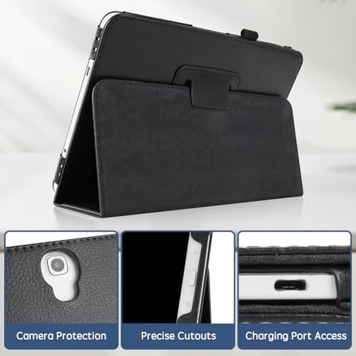 Slim Leather Case for Samsung Galaxy Tab S5e 10.5 Inch 2019 (SM-T720 T725 T727), Multi-Angle Stand Full-Protective Tablet Cover Book Case with Stylus Pen,Screen Film (Black) by MEIYOUQI - Image 5