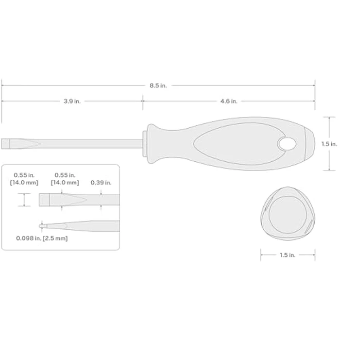 TEKTON 14 mm Slotted Screwdriver (4 in. Shank) | DWS01328 by TEKTON - Image 6