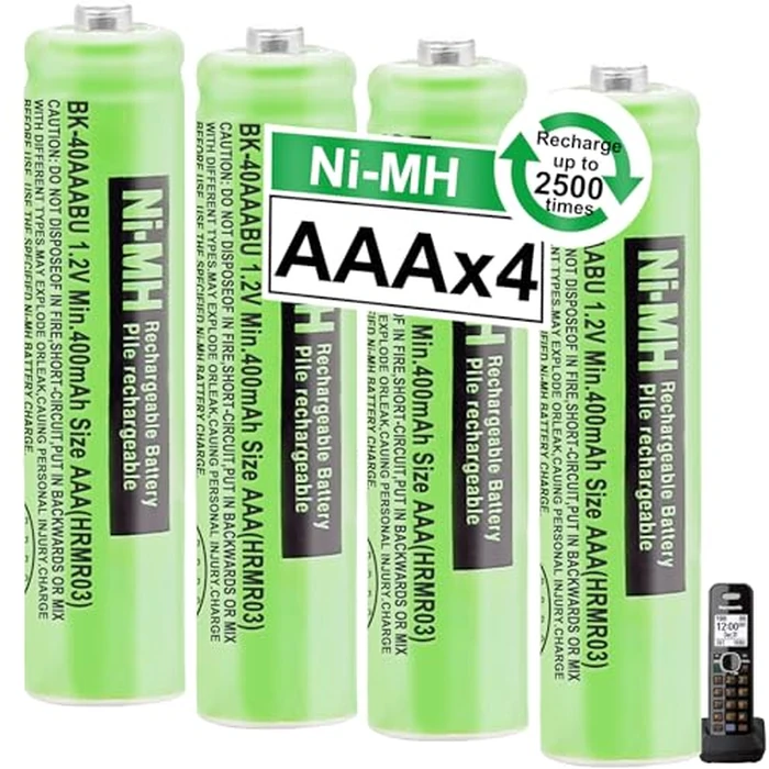 OSIM 4Pack BK-40AAABU Ni-MH AAA Rechargeable Batteries 1.2V AAA Ni-MH Rechargeable Batteries 400mah for Cordless Phones, Remote Controls, Electronics by OSIM - Used - Very Good condition - CA$6.22