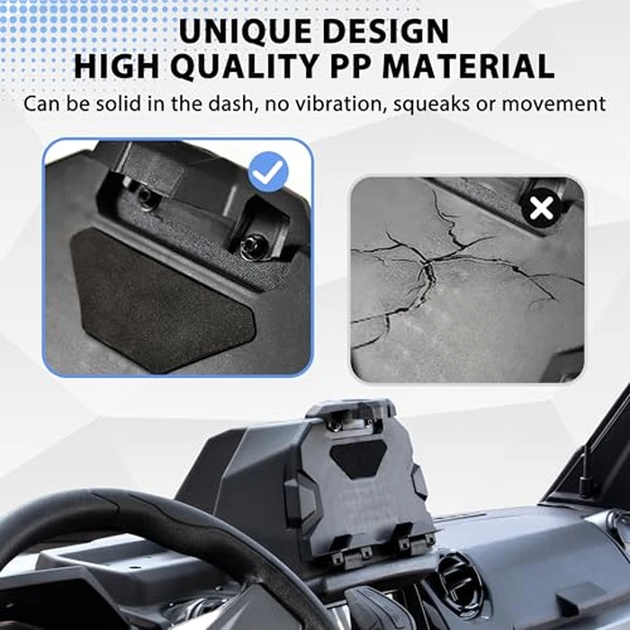 SLORIMOD Tablet Holder for Polaris Ranger XD 1500 Northstar Ultimate 2024-2025 Accessories, Adjustable Electronic Device Mount Navigator Bracket Mount Phone Holder with Storage Box by SLORIMOD - Image 4
