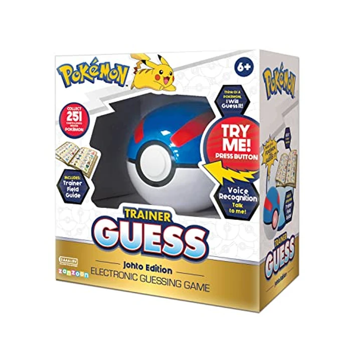 Pokemon Trainer Guess - Johto Edition (EN) - Interactive Games - Trivia/Knowledge - Pokémon Speech Recognition and Guessing Game - Ages 6+ - 1 Player - Under 15 Minute Playtime - Made by Zanzoon by Asmodee - Image 1