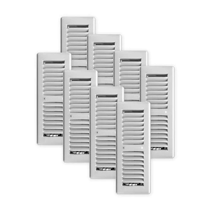 Pro Grates Steel Floor Register 8 Pack, 3 inch x 10 inch Powder Coated White by Decor Grates - Used - Very Good condition - CA$62.49