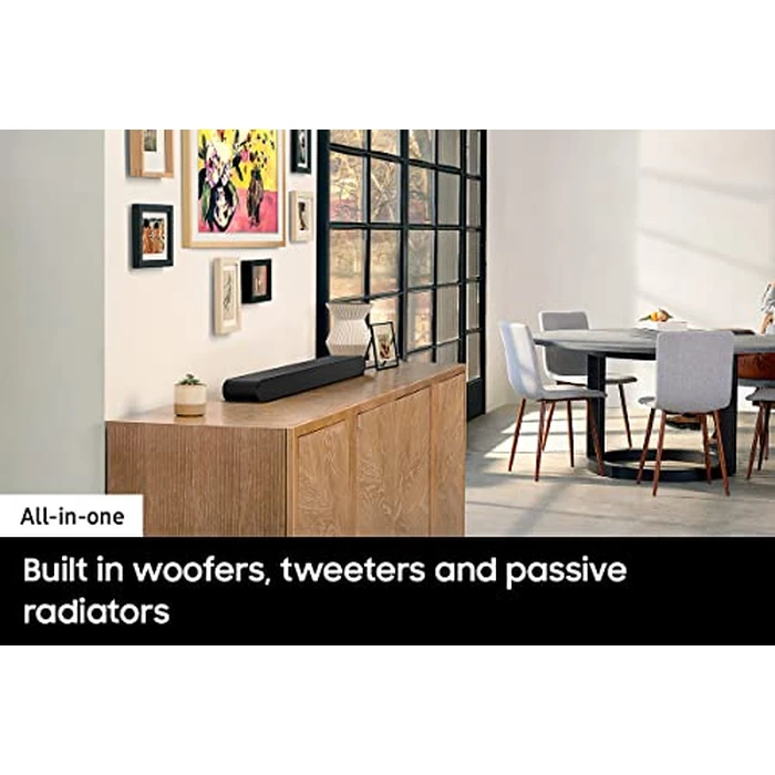 SAMSUNG HW-S50B/ZA 3.0ch All-in-One Soundbar w/Dolby 5.1, DTS Virtual:X, Q Symphony, Built in Center Speaker, Adaptive Sound Lite, Bluetooth Multi Connection, 2022 Black by Samsung - Image 3