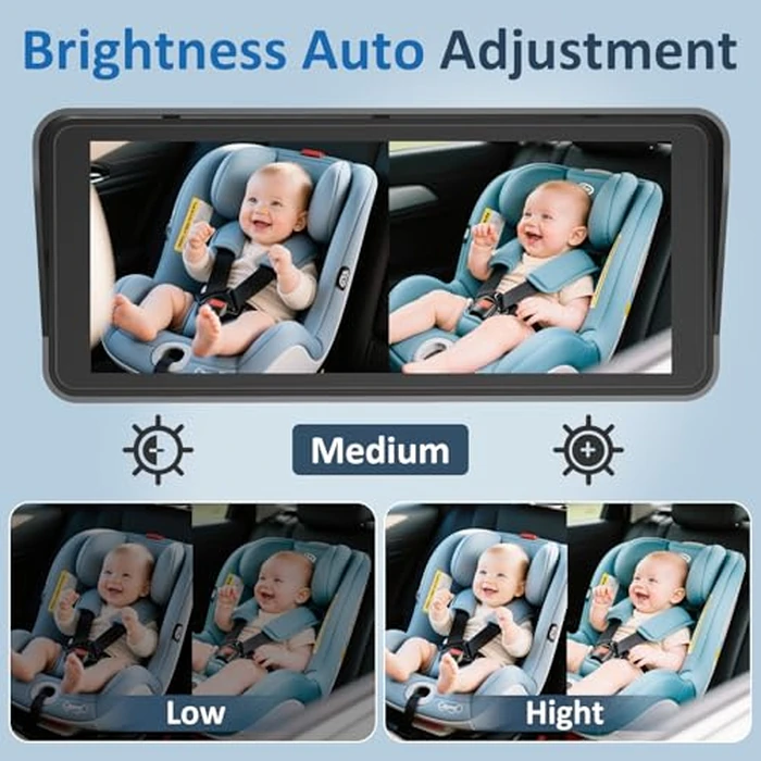 2-Kids Baby Car Camera for Seat: 6.9 Inch Ultrawide Display with Two Cameras Rear Facing - USB Powered Backseat Camera HD 1080P Easy to Install by Yakry - Image 6