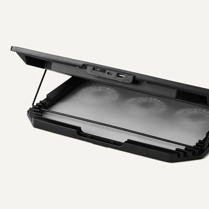 Amazon Basics Laptop Cooling Pad Stand with 6 Quiet Fans, for 12-17 inch laptops, w/USB A and USB C Ports, Height Adjustable by Amazon Basics - Image 3