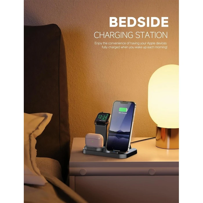 RJR Updated 3 in 1 Charging Station for Apple Devices - White by RJR - Image 3