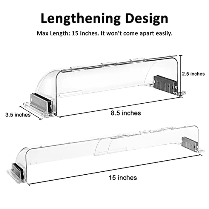 2 Pack Air & Heat Deflector for Vents, Sidewalls and Ceiling Registers, Adjustable from 8.5" to 15" by EKOCSIO - Image 2
