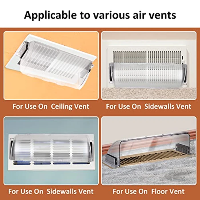 2 Pack Air & Heat Deflector for Vents, Sidewalls and Ceiling Registers, Adjustable from 8.5" to 15" by EKOCSIO - Image 4
