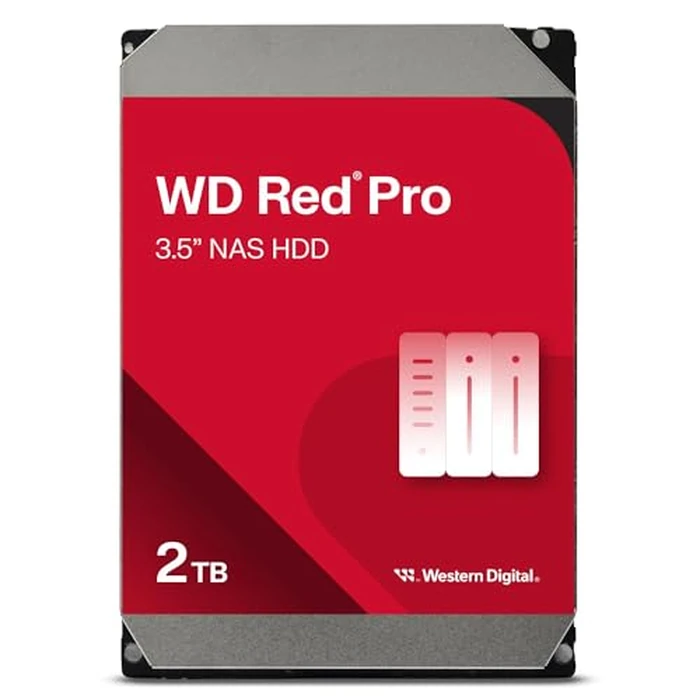 Western Digital 2TB WD Red Pro NAS Internal Hard Drive HDD - 7200 RPM, SATA 6 Gb/s, CMR, 64 MB Cache, 3.5" - WD2002FFSX by WD - Image 1