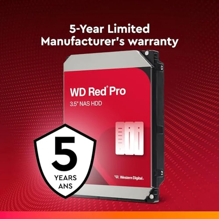 Western Digital 2TB WD Red Pro NAS Internal Hard Drive HDD - 7200 RPM, SATA 6 Gb/s, CMR, 64 MB Cache, 3.5" - WD2002FFSX by WD - Image 4