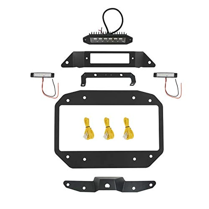 u-Box JL Wrangler Spare Tire Delete License Plate Relocation Kit w/Hole for Factory Back-up Camera & Plate Illuminate Light & Third Brake Light Compatible with Jeep Wrangler JL 2018-2025 by u-Box - Image 8