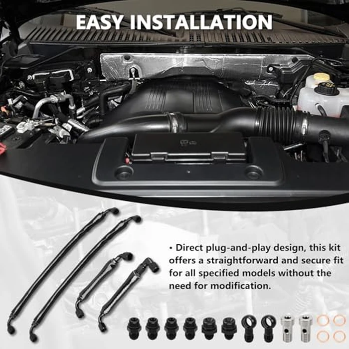 Boeeda Turbocharger Coolant Line Upgrade Kit Compatible with Ford F-150 3.5L 2011-2016, Expedition 2015-2017, Transit 2013-2024, for Lincoln Navigator 2015-2017 3.5L，aftermarket part by Boeeda - Image 3
