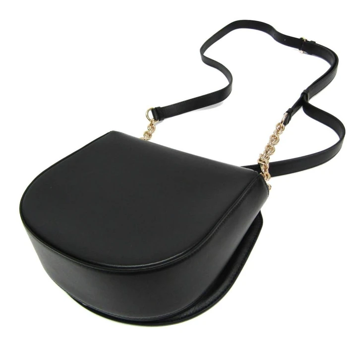 Salvatore Ferragamo Gancini Leather Handbag Shoulder Bag - Leather - Black by Salvatore Ferragamo - Image 2