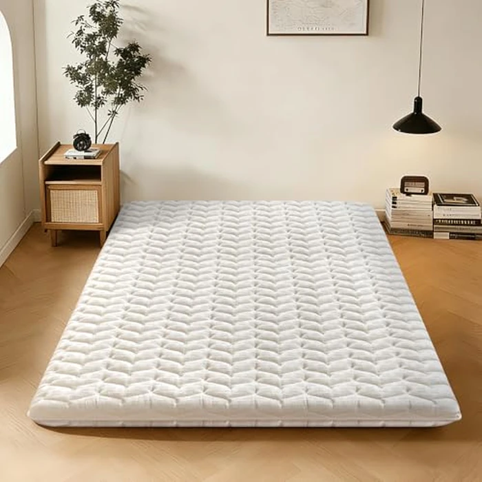 Premium Japanese Floor Mattress Full Size 75"x 54", Extra Thick Futon Mattress with 100% High Density Foam - Ideal for Comfort and Support, Portable Tatami Mat Sleeping Pad for Guest Room, Dormitory by LILYVIBEBEARHAPPY - Image 1