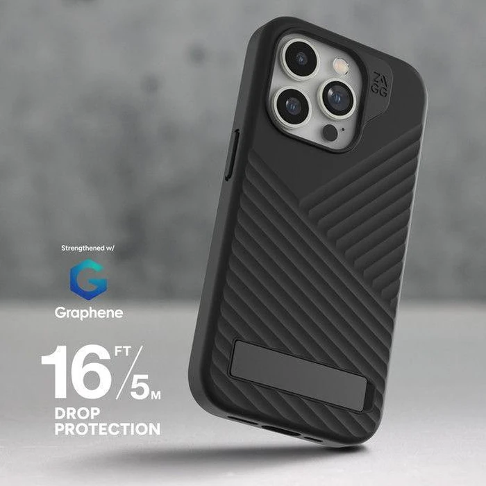 ZAGG Denali Snap with Kickstand Phone Case for iPhone 15 Pro Max - Black by ZAGG - Image 5