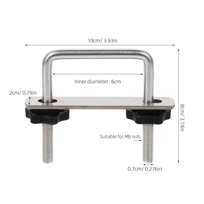 OUNONA Car Roof Crossbar Clips U-Shaped Universal Clamp Cargo Carrier Mounting Brackets Easy Install Durable Clamp for Roof Rack Cargo Management by OUNONA - Image 5