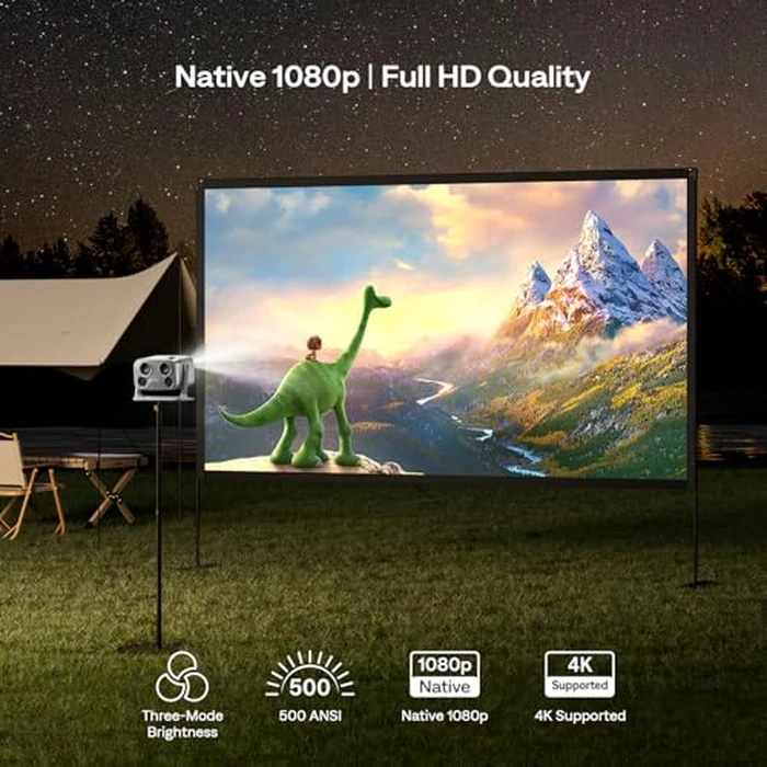 Aurzen BOOM mini Google TV Movie Projector with WiFi and Bluetooth, Voice Control, Family Mode, 20W Dolby Audio, Real-Time Focus, 4K Supported Smart Portable Home Theater Projector Outdoor, Grey by Aurzen - Image 7