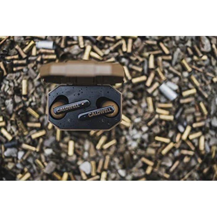 Caldwell E-Max Shadows FDE 23 Decibels NRR - Electronic Hearing Protection with Bluetooth Connectivity for Shooting, Hunting, and Range by Caldwell - Image 2