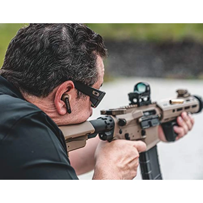 Caldwell E-Max Shadows FDE 23 Decibels NRR - Electronic Hearing Protection with Bluetooth Connectivity for Shooting, Hunting, and Range by Caldwell - Image 4