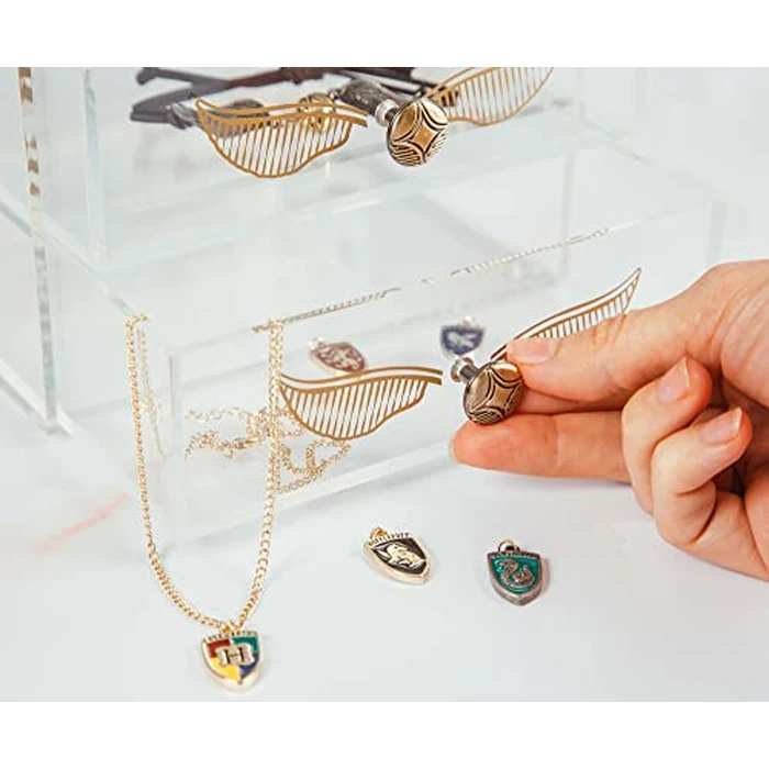 Ukonic Harry Potter Snitch Acrylic Beauty Organizer Jewelry Box Display Case Container - Trinket Tray For Necklaces, Rings, Bracelets - Home Decor Room Essentials - Wizarding World Gifts by Ukonic - Image 5