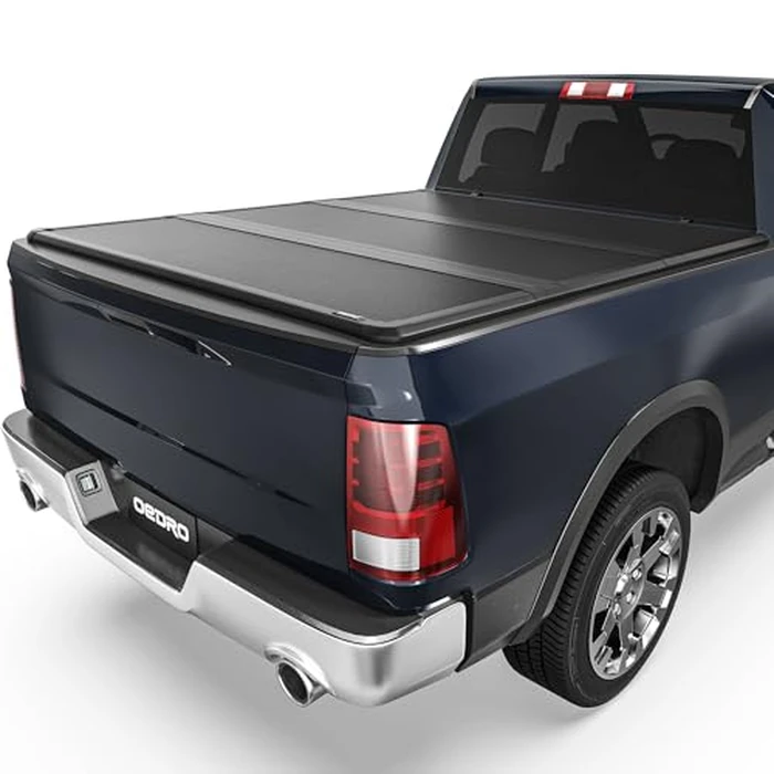 OEDRO FRP Hard Tri-fold Tonneau Cover Fits for Dodge Ram 1500 (Inclu. Classic & New) 2002-2026, Fits for Dodge Ram 2500 3500 2003-2026 6.4ft Bed w/o Ram Box, Weather-Resistant by OEDRO - Image 1