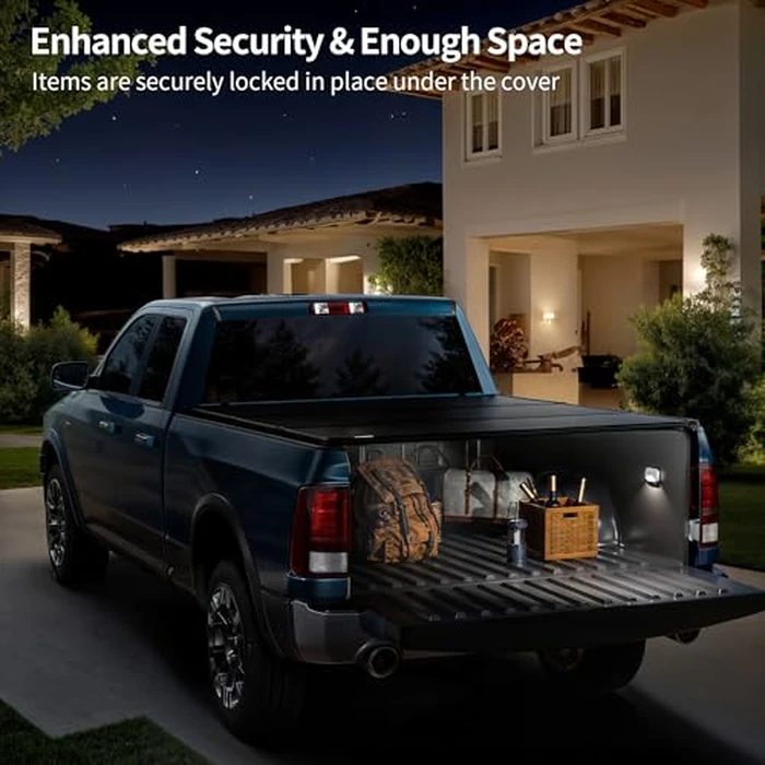 OEDRO FRP Hard Tri-fold Tonneau Cover Fits for Dodge Ram 1500 (Inclu. Classic & New) 2002-2026, Fits for Dodge Ram 2500 3500 2003-2026 6.4ft Bed w/o Ram Box, Weather-Resistant by OEDRO - Image 9